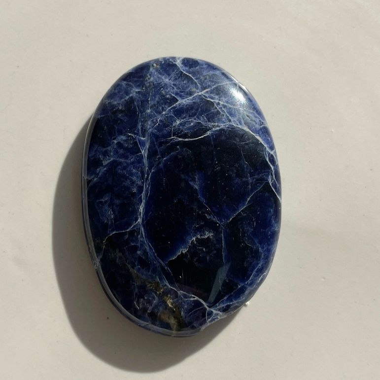 Sodalite - Small Palm Stone (IN) Sodalite - Small Palm Stone (IN)